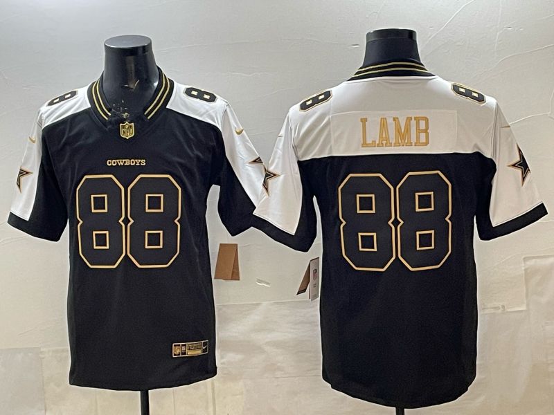 Men 2026 Dallas Cowboys #88 Lamb Black Gold 6th generations Nike Limited NFL Jersey style 07